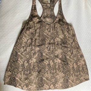 Joie snakeskin print silk racerback tank - size M
